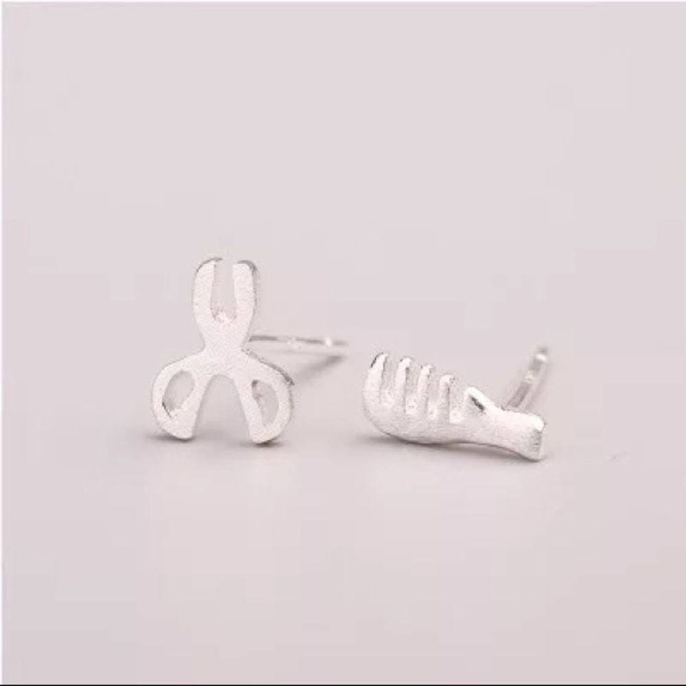 925 Sterling Silver Star Hair Dresser Earrings